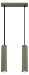 Sollux Lighting Závěsné svítidlo KARBON 2 olivově zelené