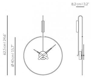 Designové nástěnné hodiny Nomon Daro Graphite small 62cm