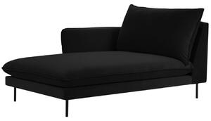 -25 % Dny MOMENTI– Cosmopolitan Design Černá sametová lenoška Vienna 170 cm, levá