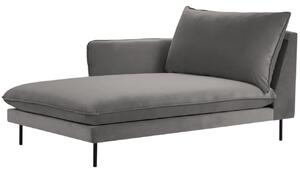 -25 % Dny MOMENTI– Cosmopolitan Design Světle šedá sametová lenoška Vienna 170 cm, levá