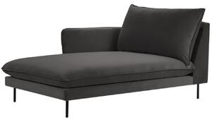 -25 % Dny MOMENTI– Cosmopolitan Design Šedá sametová lenoška Vienna 170 cm, levá