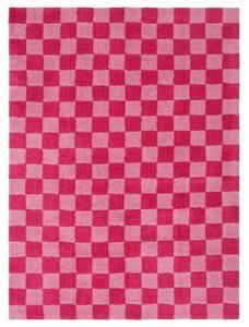 Jotex Růžový kostkovaný koberec MELA 170 x 240 cm