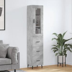 Skříň highboard betonově šedá 34,5x34x180 cm kompozitní dřevo 3199253