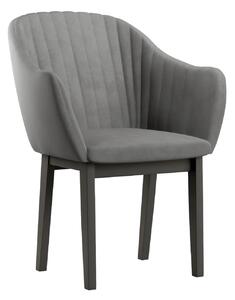 Židle Felix Dub černý/šedé čalounění