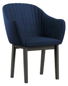 Židle Felix Dub černý/tmavě modré čalounění