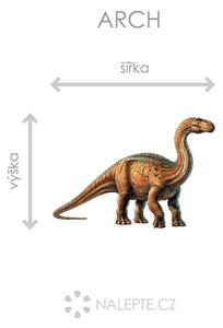 Brontosaurus textilní přelepitelná samolepka na zeď arch 75 x 51 cm