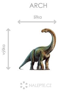 Brachiosaurus textilní přelepitelná samolepka na zeď arch 66 x 75 cm
