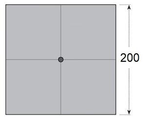 Doppler Gastro Magic Junior Alu Wood zahradní slunečník 200 x 200 cm antracit