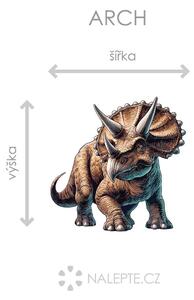 Triceratops textilní přelepitelná samolepka na zeď arch 75 x 75 cm