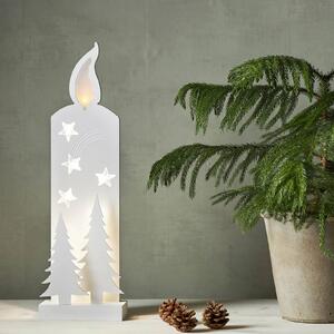 LED dekor světlo Grandy svíčka a borovice, 50 cm