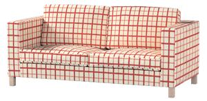 Potah na pohovku IKEA Karlanda rozkládací, krátký barva červená látka vzorované
