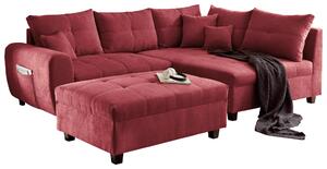 ROHOVÁ SEDAČKA, textil, kompozitní dřevo, bobulová MID.YOU - Sedací soupravy, Online Only