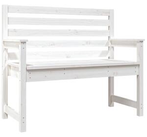 Zahradní lavice bílá 109 x 48 x 91,5 cm masivní borové dřevo