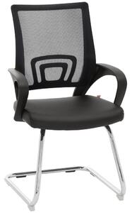 ŽIDLE S PODRUČKAMI, železo, vzhled kůže, síťovina, černá, barvy chromu Xora - Jídelní židle