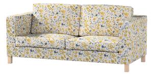Potah na pohovku IKEA Karlanda rozkládací, krátký barva žlutá látka pletený vzor, vzorované