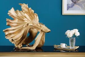 Zlatá dekorace Fisch Crowntail 65 cm