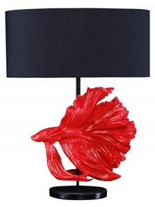Červená stolní lampa Fisch Crowntail 65 cm