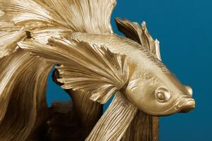 Zlatá dekorace Fisch Crowntail 65 cm