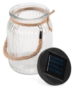 Solární světlo, 3 LED, solární, skleněné, bílé