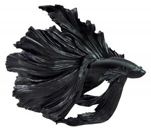 Noble Home Černá dekorace Fisch Crowntail 35 cm