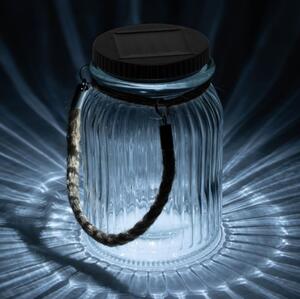 Solární světlo, 3 LED, solární, skleněné, bílé
