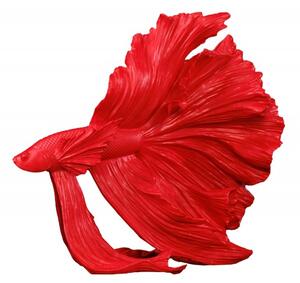 Noble Home Červená dekorace Fisch Crowntail 35 cm