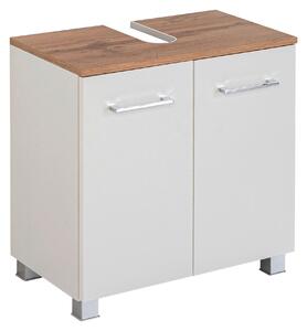 SKŘÍŇKA POD UMYVADLO, bílá, bílá, 60/59/35 cm Held - Koupelnové série, Online Only