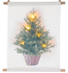 MAXXIVA® 86700 Hängende LED Leinwand inklusive 5 LEDs Wandmotiv Weihnachtsbaum 30 x 40 cm