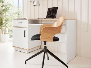 PC stolek Maryann MR04, Barva dřeva: bílá lux / dub sušenkově hnědý + bílá lux Mirjan24 5903211166600