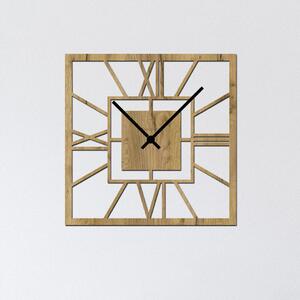 Nástěnné hodiny SQUARE Zvolte barvu dekoru: Dub zlatý | Velikost hodin: 35x35 | Barva ručiček: Černé