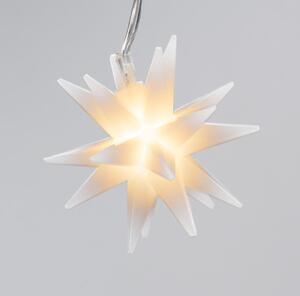 NEXOS Vánoční LED hvězdy, teple bílé, průhledný kabel