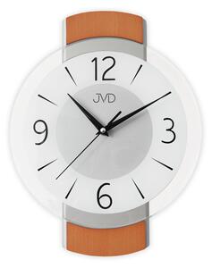 JVD Dřevěné skleněné netikající tiché hodiny JVD NS22018/41 ( )