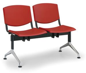 Plastová lavice Design, 2-sedák, červená