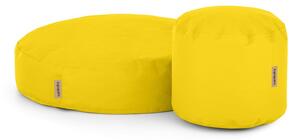 SakyPaky set - sedací vak Žiži a taburet žlutá