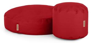 SakyPaky set - sedací vak Žiži a taburet červená