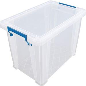 Robustní plastový box na zavěšení euro-složek/desek, transparentní, 18,5l Manutan