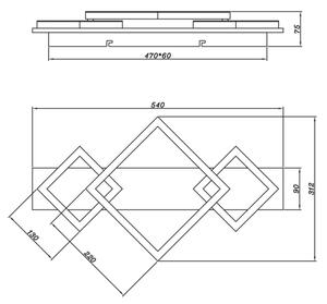 BRILAGI - LED Stropní svítidlo AXIS LED/24W/230V