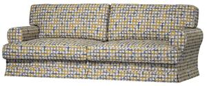 Potah na pohovku Ekeskog nerozkládací barva modrá látka pletený vzor, vzorované