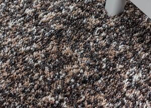 Breno Kusový koberec ENJOY SHAGGY 4500 Taupe, Hnědá, Vícebarevné, 140 x 200 cm