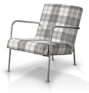 Potah na křeslo Ikea PS barva šedá látka pletený vzor, vzorované