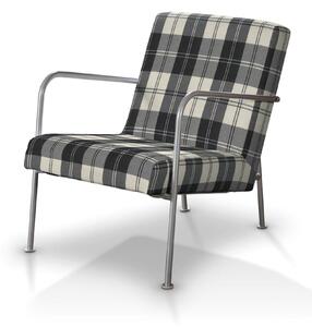 Potah na křeslo Ikea PS barva černá látka pletený vzor, vzorované