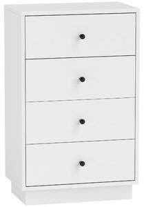 HOMCOM Komoda, příborník se 4 zásuvkami, skříňka z dřevotřísky, moderní design