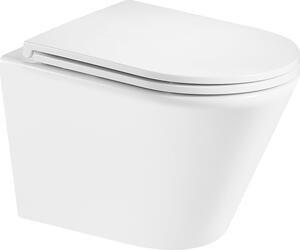 Mereo WC závěsné kapotované, Smart Flush RIMLESS, keramické, vč. sedátka VSD85T1