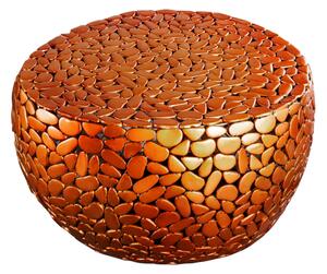 Massive home | Konferenční stolek STONE MOSAIC 72 CM měděný