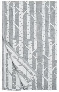 Lněný ručník Koivu, černo-bílý, Rozměry 95x150 cm