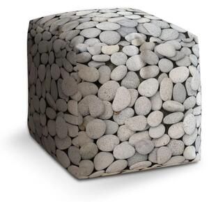 Sablio Taburet Cube Oblázky - 40x40x40 cm