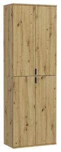 Šatní skříň s otočnými dveřmi, dub artisan, š: 61 cm
