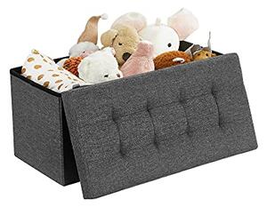 Taburet s úložným prostorem OTO, 76x38x38cm, antracitová SongmicsHome