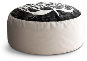 Sablio Taburet Circle Stranger Things White: 38x48 cm