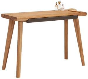 KONZOLOVÝ STOLEK, divoký dub, jílová barva, divoký dub, 110/45/75 cm Linea Natura - Konzolové stolky